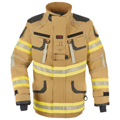 Einsatzjacke X-Pro Dynamic, sand, Rückenschild FEUERWEHR silber reflektierend