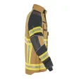 Einsatzjacke X-Pro Dynamic, sand/schwarzblau, Rückenaufdruck FEUERWEHR silber reflektierend