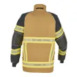 Einsatzjacke X-Pro Dynamic, sand/schwarzblau, Rückenaufdruck FEUERWEHR silber reflektierend