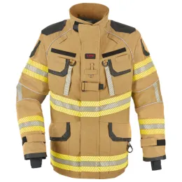 Einsatzjacke X-Pro Dynamic, sand, Rückenschild FEUERWEHR leuchtgelb